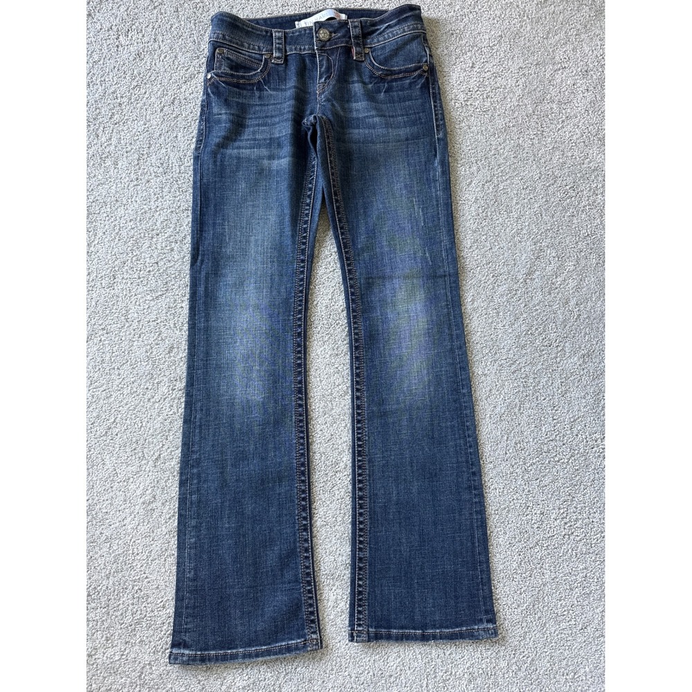 Tin Haul Womens Bootcut Jeans Dark Wash Embroidered Pockets 26/R Y2K Western